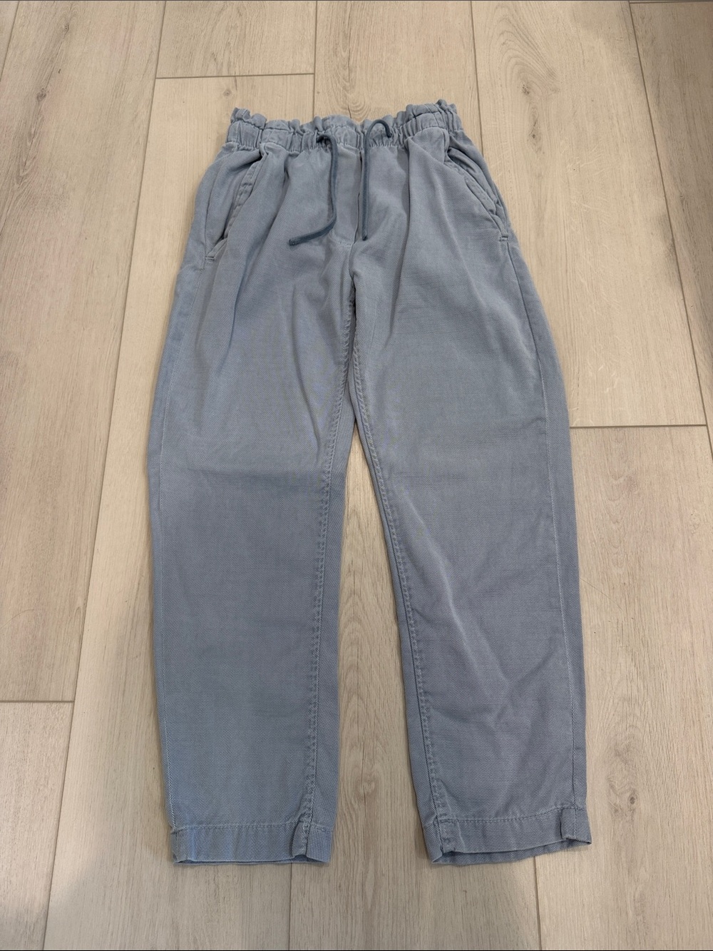 Zara Straight Leg Pants in Light Blue